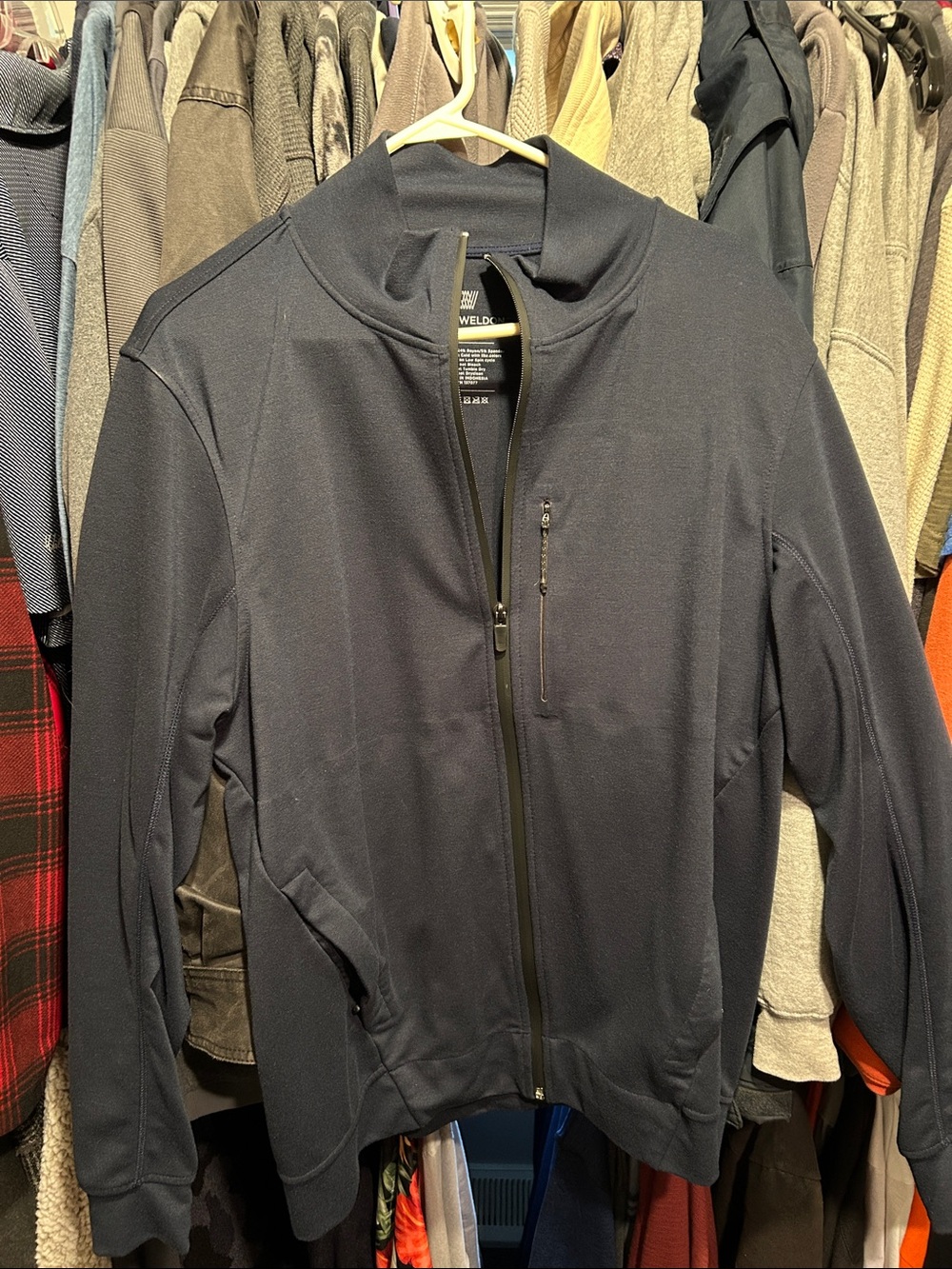 Mack Weldon Navy Lightweight Zip Jacket